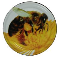 Germerott Bienentechnik 50 Stück 82er Twist Off Deckel Comic-Biene auf Rose Preis Pro Stück 0,298 Euro
