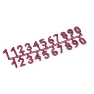 Beuten nummerieren Ziffern-Set 42mm,neon-rot,Imkerei,Imker,Plastik,Zahlen-Set 
