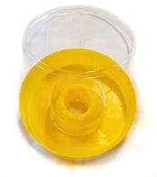 Kunststoff Futtertrog 1 Liter rund Gelb